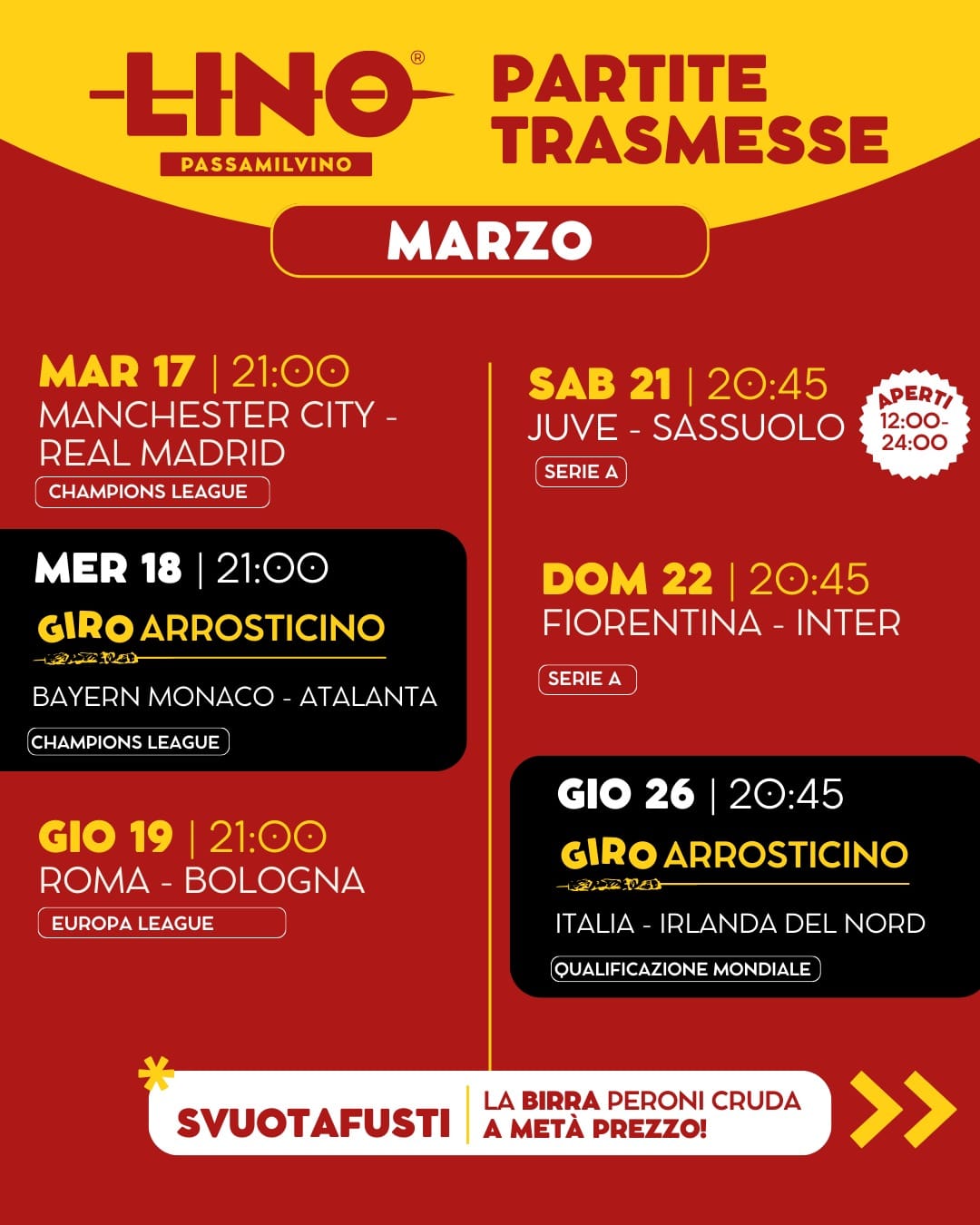 calendario-marzo-partite-da-vedere-dove-locale-linopassamilvino-a-torino-serie-a-champions-3 calendario delle partite di calcio del mese di Marzo che puoi vedere da Linopassamilvino ristorante e locale a Torino Nord, di fronte ad Allianz Juventus Stadium