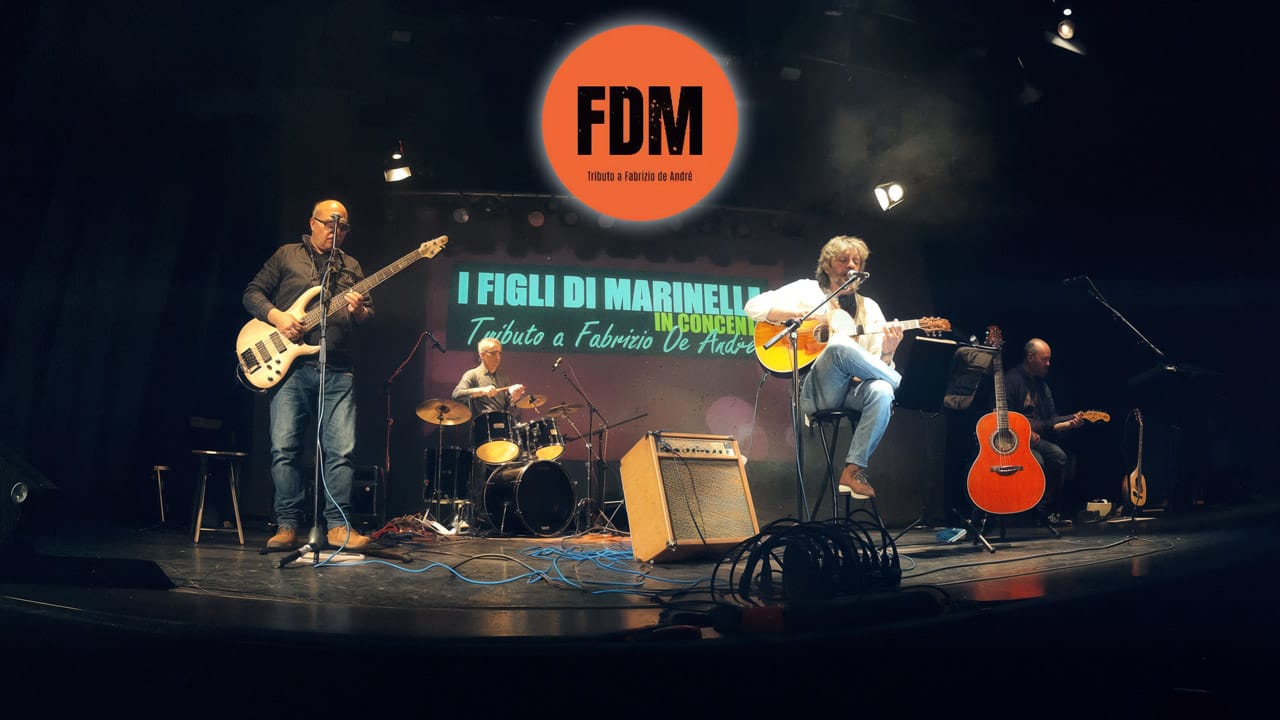 Concerto I Figli di Marinella a Torino, un tributo a Fabrizio de André, FABER. entrata gratuita con consumazione gradita al ristorante Linopassamilvino di fronte ad Allianz Juve Stadium