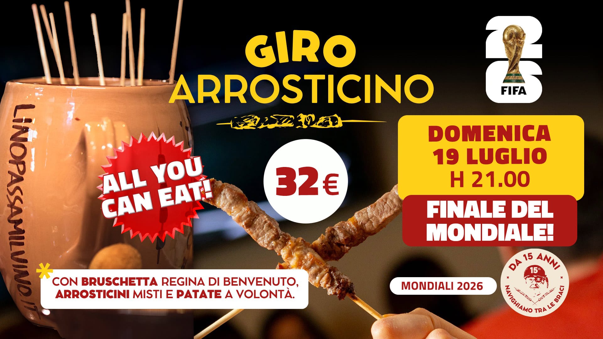 giro-arrosticino-19-luglio-2026-partita-finale-mondiali guarda la partita finale del mondiale 2026, domenica 19 luglio ore 21.00 a Torino da Linopassamilvino